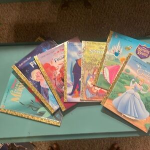 Little Golden Disney Princess book Set with Gold Accents